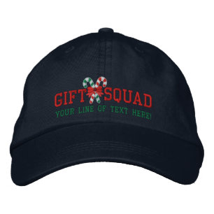 Personalised Holidays Gift Squad Candy Canes Embroidered Hat