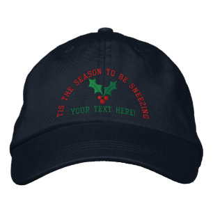 Personalised Holidays Sneezing Embroidered Hat