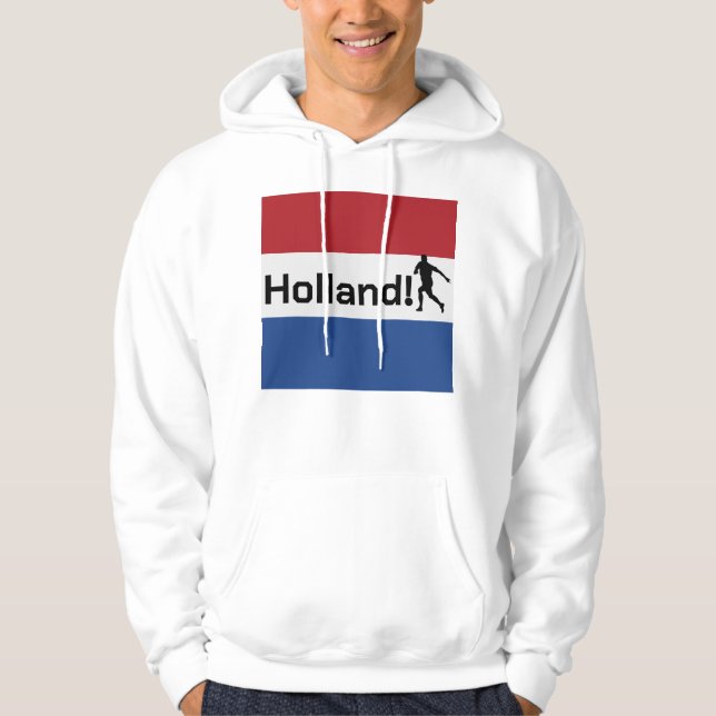 Personalised Holland Flag Soccer Fan Hoodie (Front)