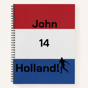 Personalised Holland Flag Soccer Pride Notebook