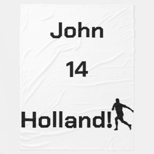 Personalised Holland Soccer Athletic Spirit Fleece Blanket