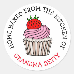 Personalised Home Baked by  Classic Round Sticker