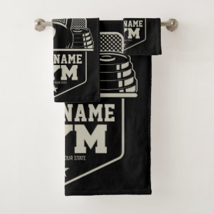 Personalised Home GYM Kettlebell Fitness Trainer  Bath Towel Set