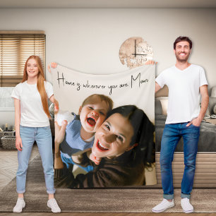 Personalised Home Mum Love Photo Fleece Blanket
