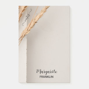 Personalised Home Office Nature Plants Notes