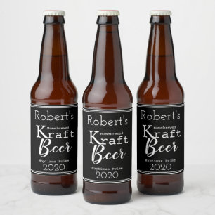 Personalised Homebrewed Beer Bottle Label