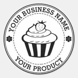 Personalised Homemade Logo Custom Classic Round Sticker