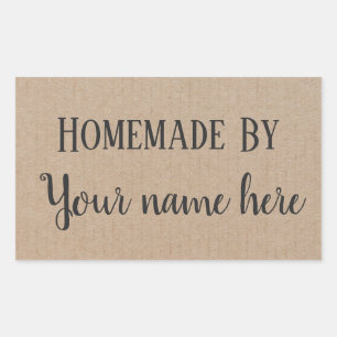 Personalised Homemade Modern Hipster Craft Sticker