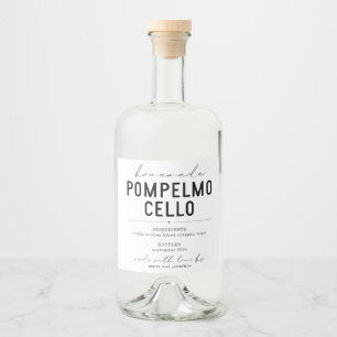 Personalised Homemade Pompelmocello Label