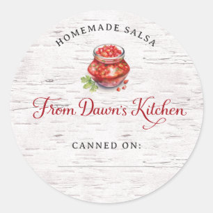 Personalised Homemade Salsa Canning Stickers