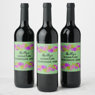 Personalised Homemade Signature Favourite Wine Label