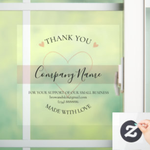 Personalised Homemade THANK YOU business branding