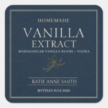 Personalised Homemade Vanilla Extract Blue