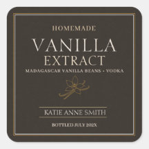 Personalised Homemade Vanilla Extract Brown