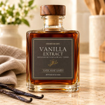 Personalised Homemade Vanilla Extract Brown