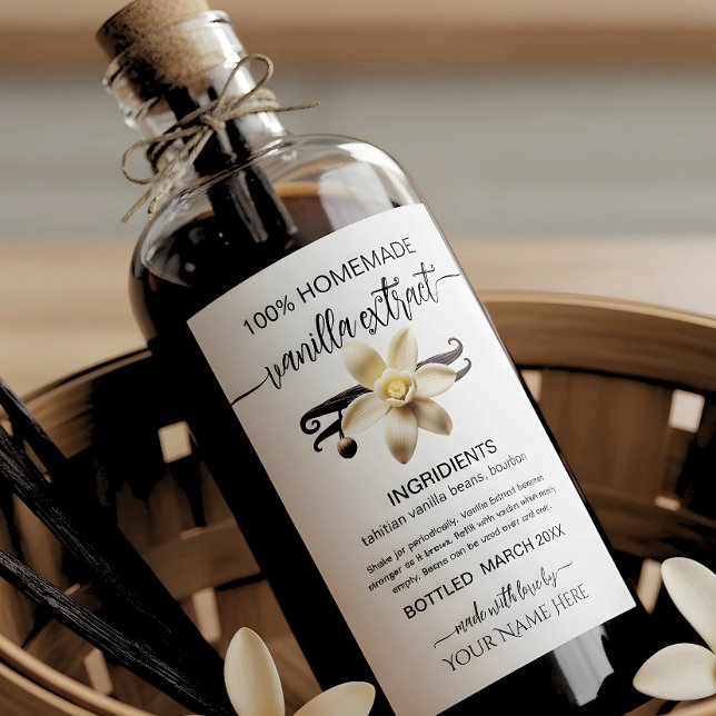 Personalised Homemade Vanilla Extract Label (Creator Uploaded)