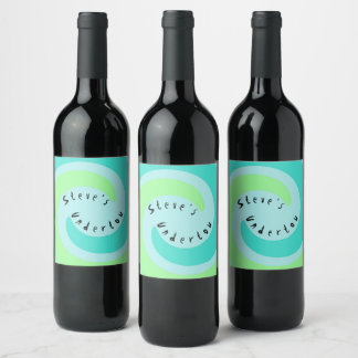 Personalised Homemade Wine Sake Vino Undertow Wine Label