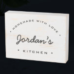 Personalised Homemade with Love My Kitchen Rustic Wooden Box Sign<br><div class="desc">Introducing our Personalised "Homemade with Love" Kitchen Rustic Wooden Box Sign, a charming and customisable addition to your kitchen decor or a heartwarming gift for culinary enthusiasts. Customised Keepsake: This rustic wooden sign can be personalised with your name, making it a cherished keepsake for your own kitchen or a thoughtful...</div>