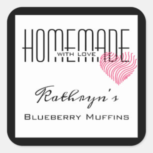 Personalised "Homemade With Love" White Label