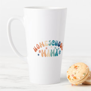 Personalised Homeschool Mum Mama With Kids Names Latte Mug