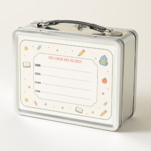 Personalised Homework & Student Organisation Kit Metal Lunch Box