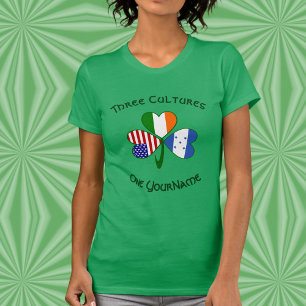 Personalised Honduras Ireland USA Shamrock Women’s T-Shirt