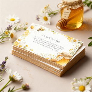 Personalised Honey Bee Floral Details Insert Card