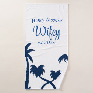 Personalised Honeymoon Hubby/Wifey Bath Towel