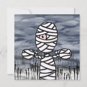 Personalised Horror Creepy Mummy Halloween Party Invitation