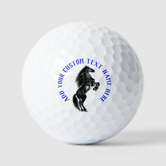 Personalised Horse Golf Balls Stamp Custom Text (Front)