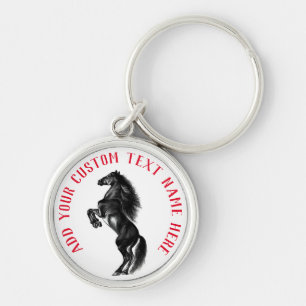 Personalised Horse Keychain with Custom Text