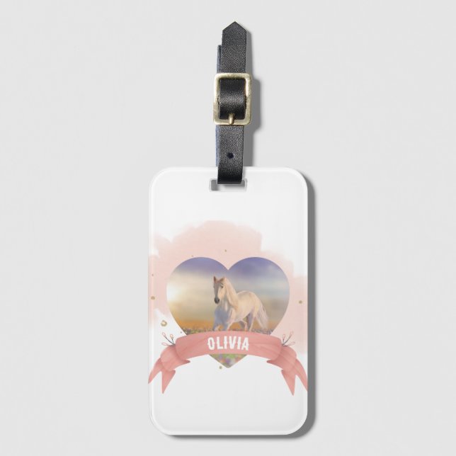 Personalised Horse Luggage Tag (Front Vertical)