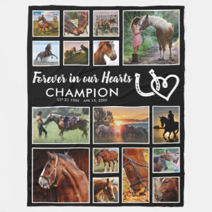 Personalised Horse Memorial Photo Blanket
