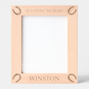 Personalised Horse Name Equestrian Horseshoe Etched Frames