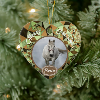 Personalised Horse Pet Ornament Photo Name Year