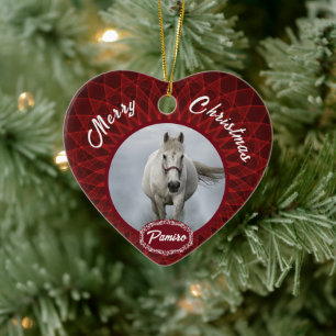 Personalised Horse Pet Ornament Photo Name Year