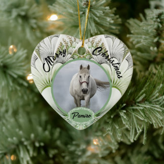 Personalised Horse Pet Ornament Photo Name Year