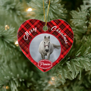 Personalised Horse Pet Ornament Photo Name Year