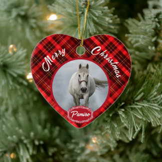 Personalised Horse Pet Ornament Photo Name Year