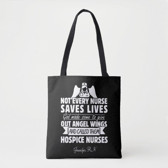 Personalised Hospice Nurse Quote Tote Bag (Front)