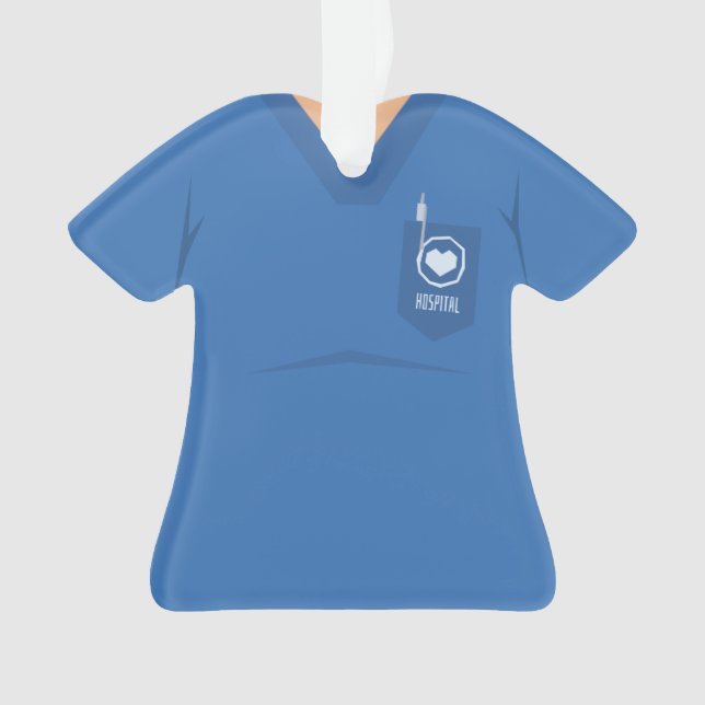 Personalised Hospital Christmas Holiday Ornament (Front)