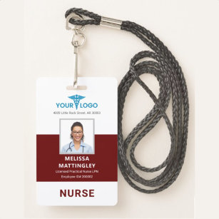 Personalised Hospital Employee Logo and Photo ID ID Badge