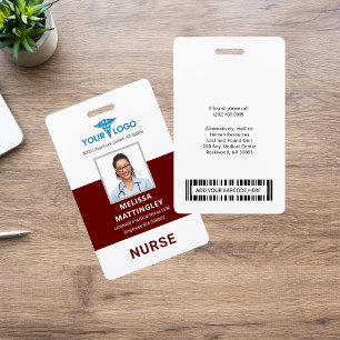Personalised Hospital Employee Logo and Photo ID ID Badge