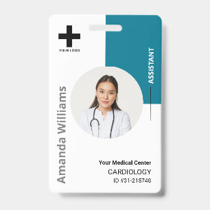 Personalised Hospital Employee Logo & Photo  ID Ba Badge