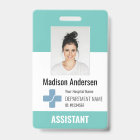 Personalised Hospital Employee Logo & Photo ID Bad