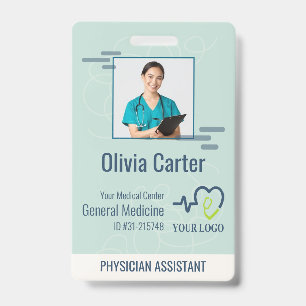 Personalised Hospital Employee Logo & Photo ID Bad Badge