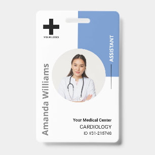 Personalised Hospital Employee Logo & Photo ID Bad Badge