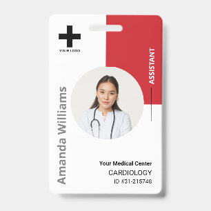Personalised Hospital Employee Logo & Photo ID Bad Badge
