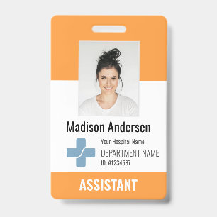 Personalised Hospital Employee Logo & Photo ID Bad Badge