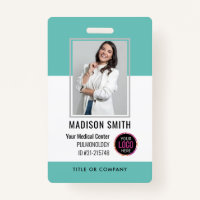 Personalised Hospital Employee Logo & Photo ID Bad